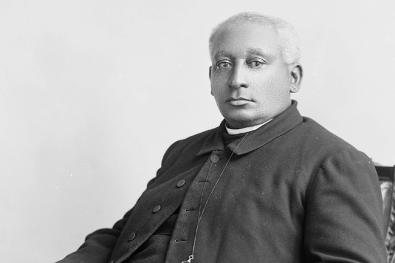 Black and white image of an African American man from the 1800s